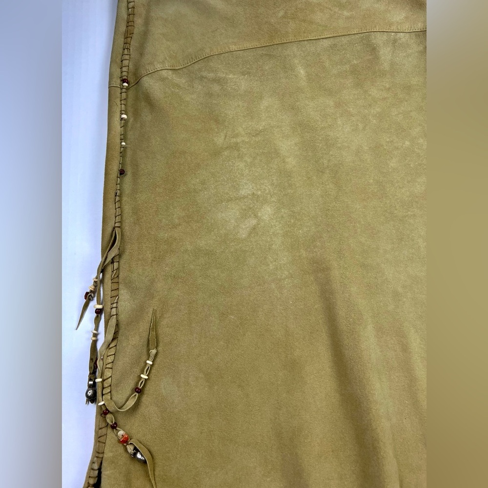Nigel Preston & Knight Suede Skirt with Fringe & Beads - Picture 5 of 12